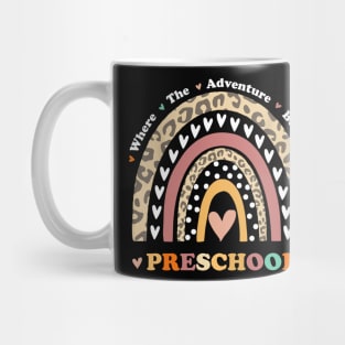 Back To School Preschool Where The Adventure Begins Rainbow Mug